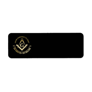 Freemasonry symbol label