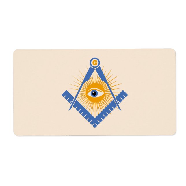 Freemasonry symbol label (Front)