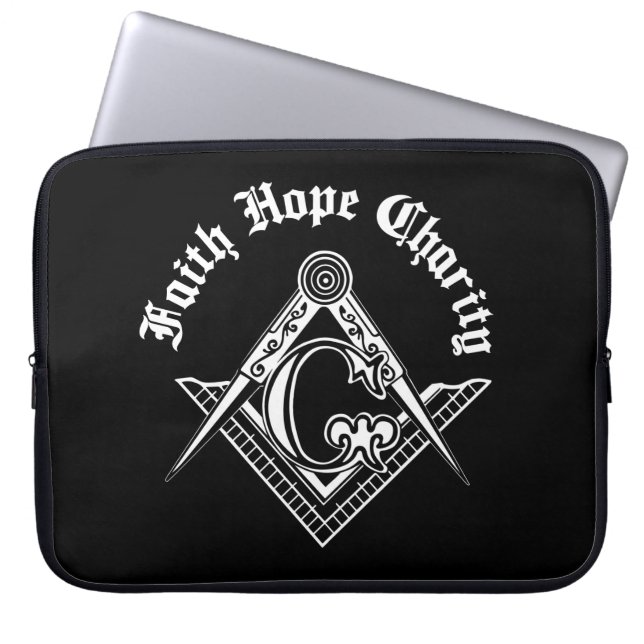 Freemasonry symbol laptop sleeve (Front)