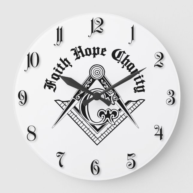 Freemasonry symbol large clock (Front)
