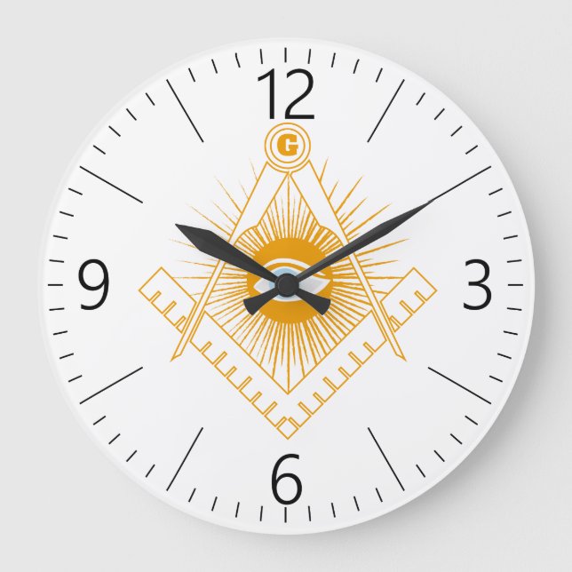 Freemasonry symbol large clock (Front)