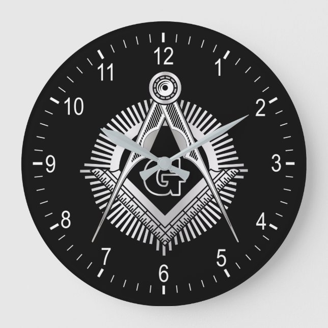 Freemasonry symbol large clock (Front)