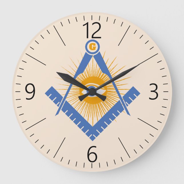 Freemasonry symbol large clock (Front)
