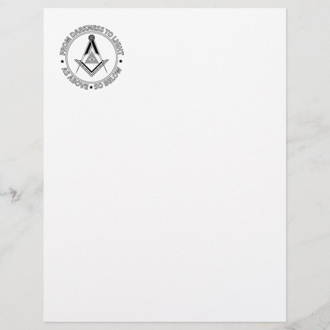 Freemasonry symbol letterhead (Front)