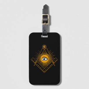 Freemasonry symbol luggage tag