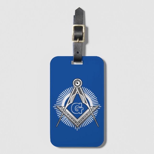Freemasonry symbol luggage tag (Front Vertical)