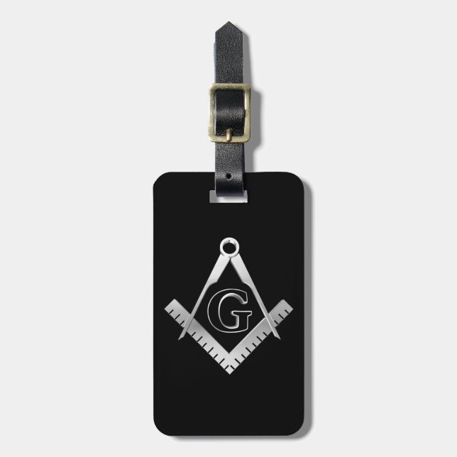 Freemasonry symbol luggage tag (Front Vertical)
