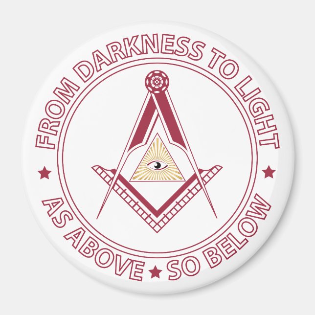 Freemasonry symbol magnet (Front)