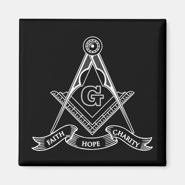 Freemasonry symbol magnet (Front)