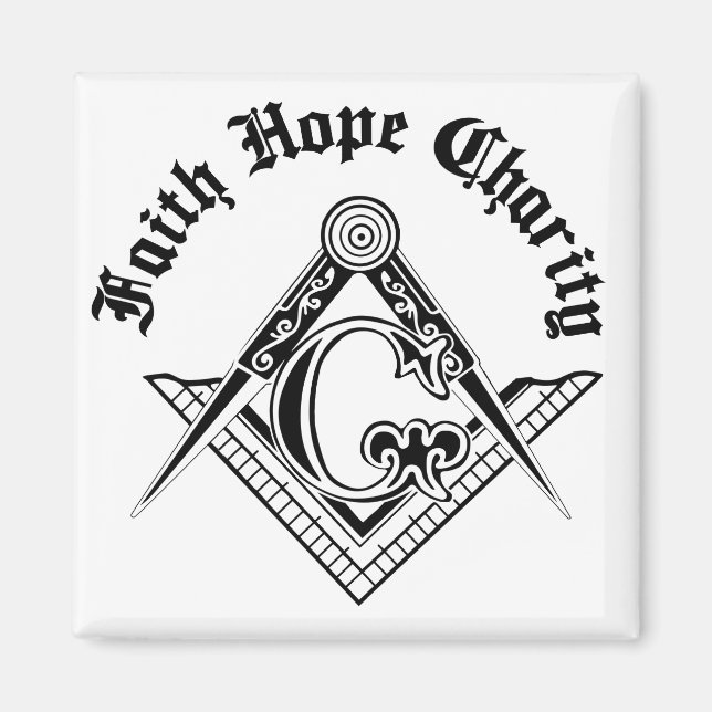 Freemasonry symbol magnet (Front)