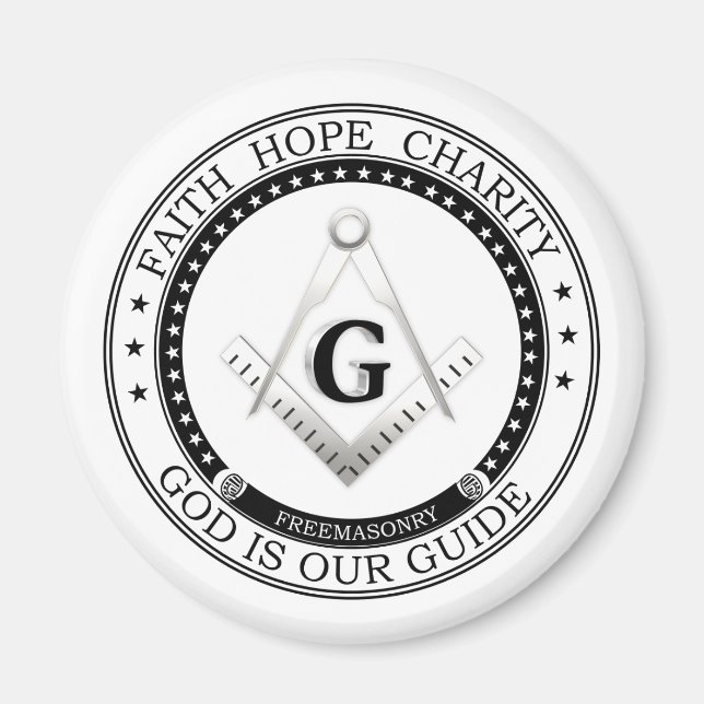 Freemasonry symbol magnet (Front)