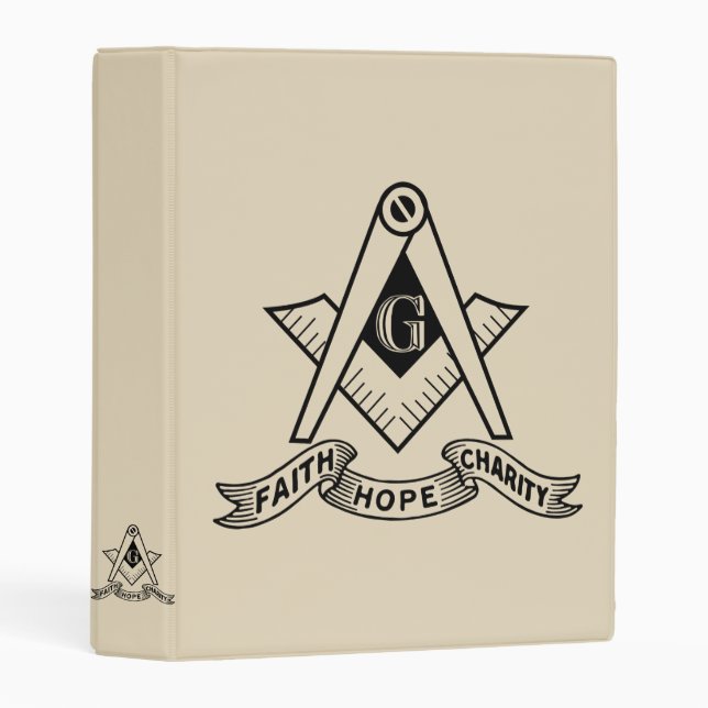 Freemasonry symbol mini binder (Front/Spine)