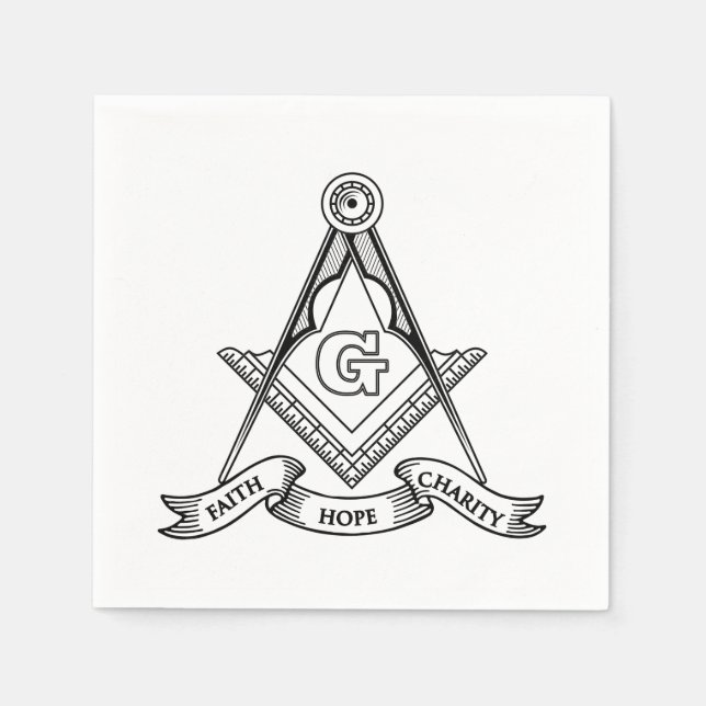 Freemasonry symbol napkins (Front)