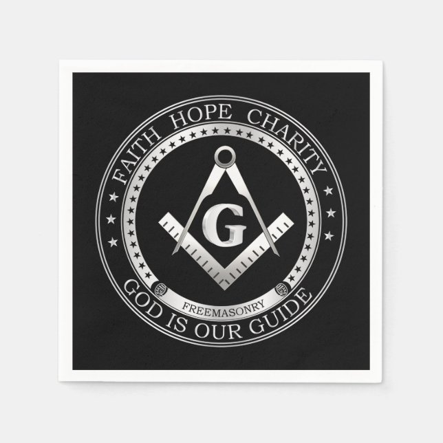 Freemasonry symbol napkins (Front)