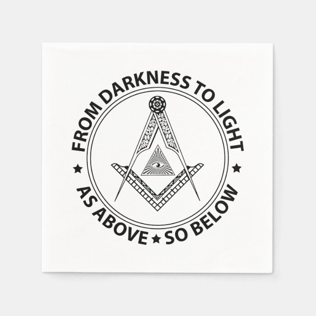 Freemasonry symbol napkins (Front)