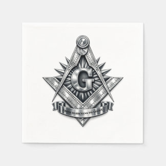 Freemasonry symbol napkins