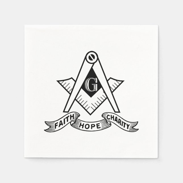 Freemasonry symbol napkins (Front)