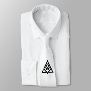 Freemasonry symbol neck tie