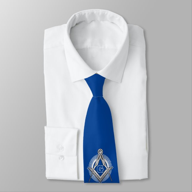 Freemasonry symbol neck tie (Tied)