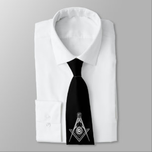 Freemasonry symbol neck tie