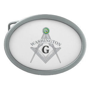 Freemasonry symbol of the state of Washington Belt Buckle