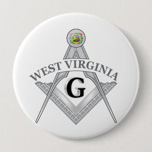  Freemasonry symbol of the state of West Virginia Button