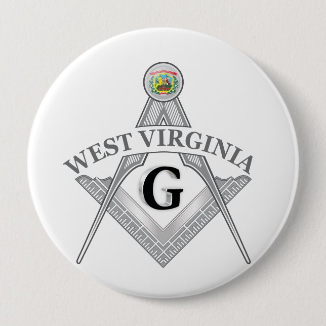  Freemasonry symbol of the state of West Virginia Button (Front)