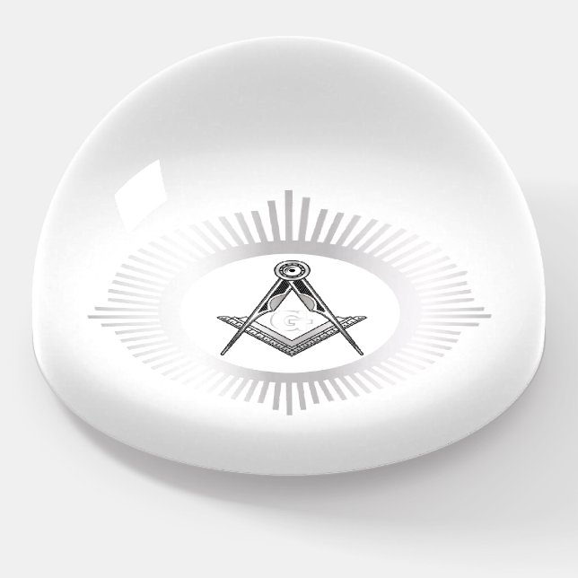 Freemasonry symbol paperweight (Angled)