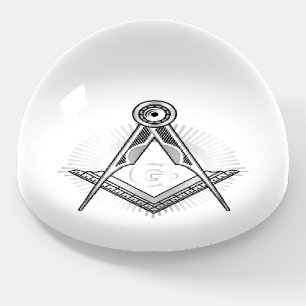Freemasonry symbol paperweight