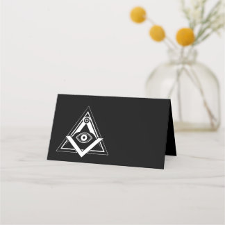 Freemasonry symbol place card