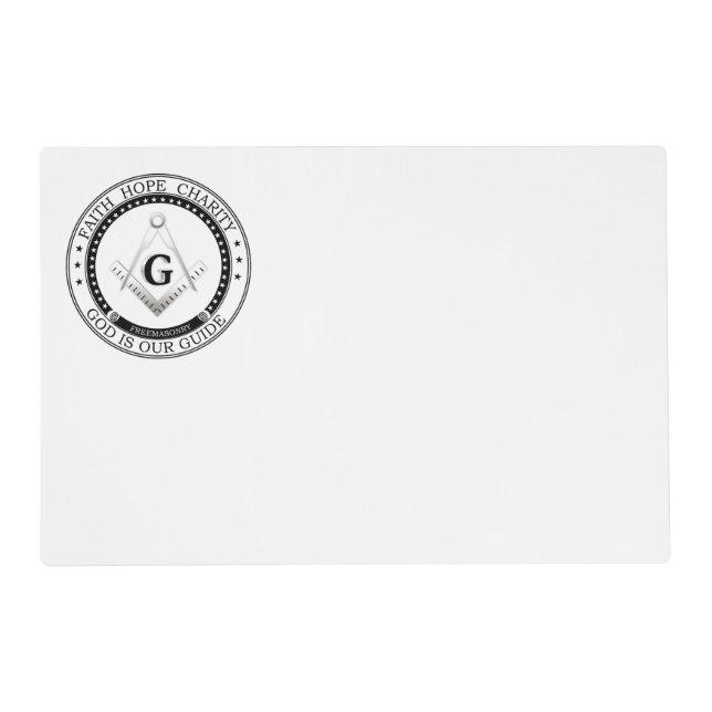 Freemasonry symbol placemat (Front)