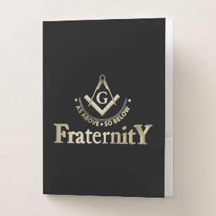Freemasonry symbol pocket folder