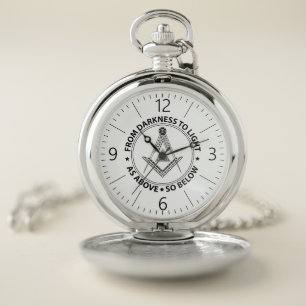 Freemasonry symbol pocket watch