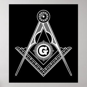 Freemasonry symbol poster