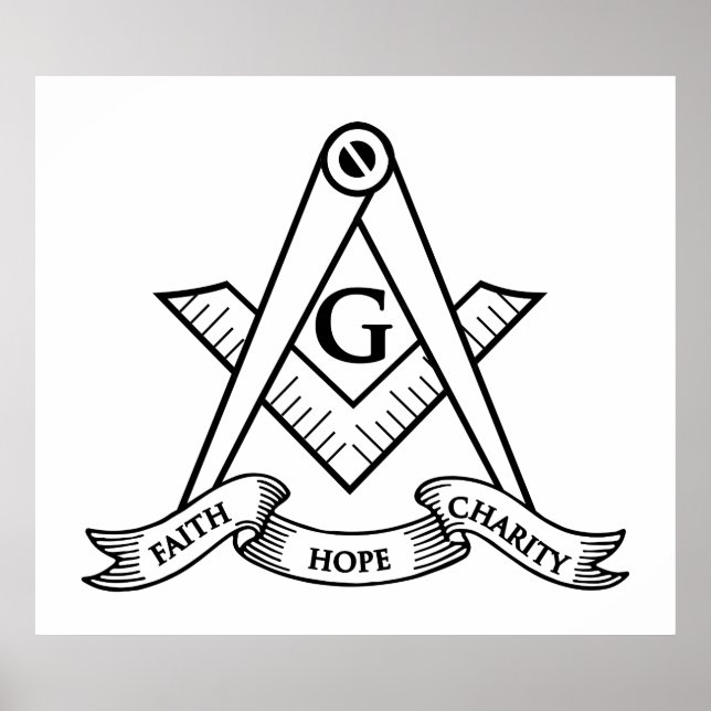 Freemasonry symbol poster (Front)
