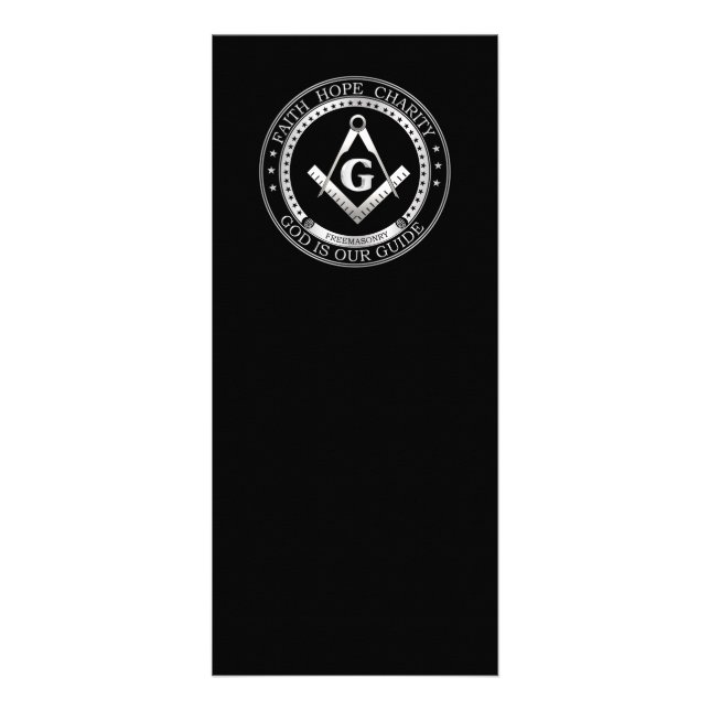 Freemasonry symbol rack card (Front)