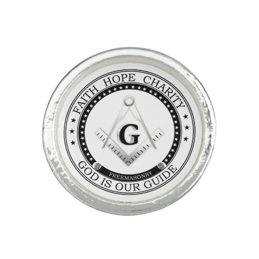 Freemasonry symbol ring (Front)