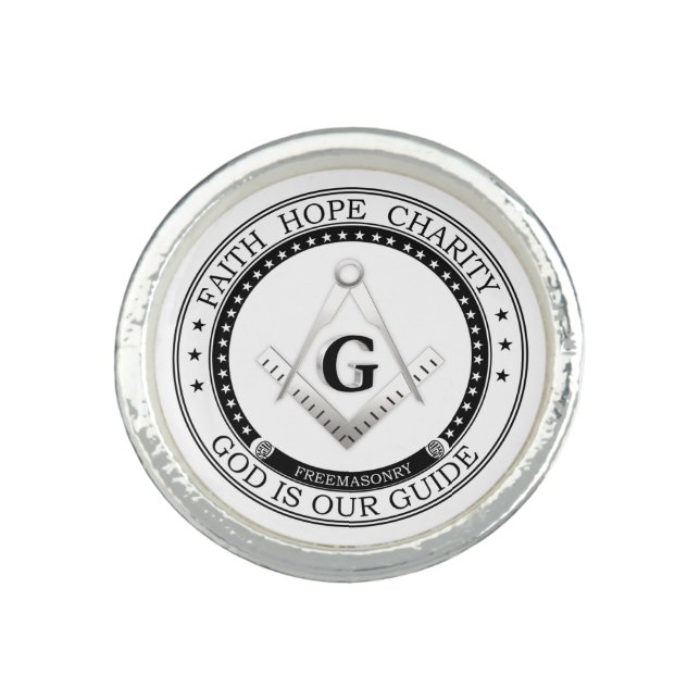 Freemasonry symbol ring (Front)