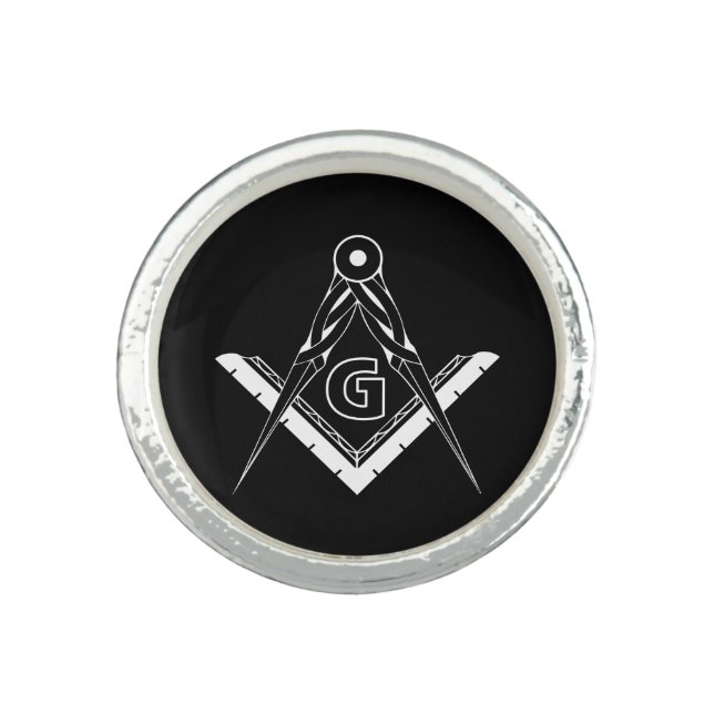 Freemasonry symbol ring (Front)