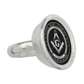 Freemasonry symbol ring (Side)