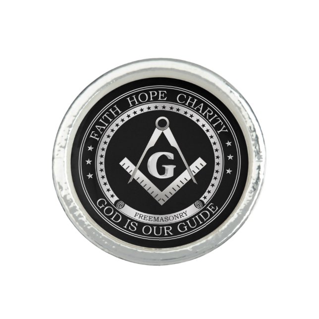 Freemasonry symbol ring (Front)