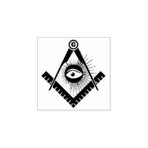 Freemasonry symbol rubber stamp