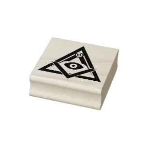 Freemasonry symbol rubber stamp
