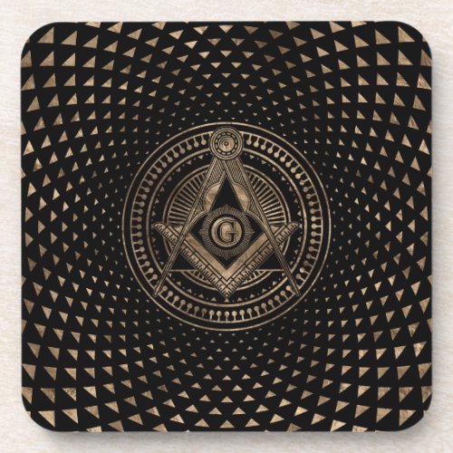 Freemasonry symbol Square and Compasses Beverage Coaster