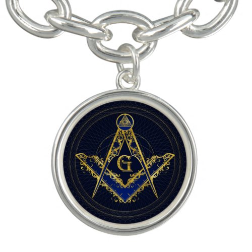 Freemasonry symbol Square and Compasses Bracelet