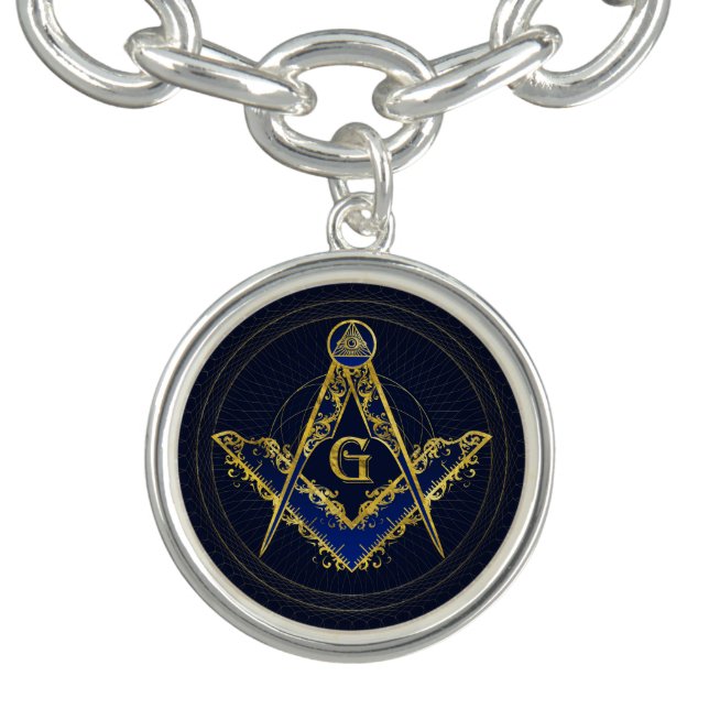 Freemasonry symbol Square and Compasses Bracelet (Design)