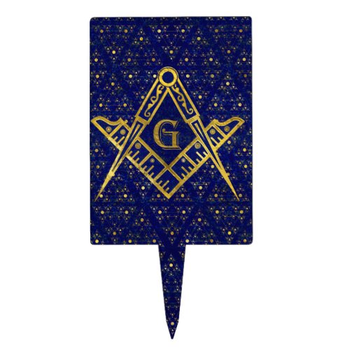 Freemasonry symbol Square and Compasses Cake Topper
