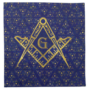 Freemasonry symbol Square and Compasses Cloth Napkin