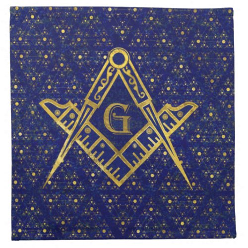 Freemasonry symbol Square and Compasses Cloth Napkin