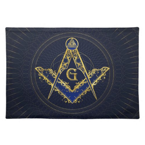 Freemasonry symbol Square and Compasses Cloth Placemat